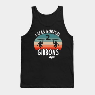 Sunset Retro Gibbon Vintage Design Tank Top